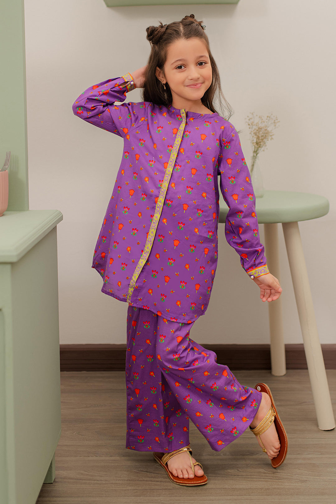 Zellbury Girls | 2 Piece Lawn | Kurta Trouser - 2413 - Libasekhas
