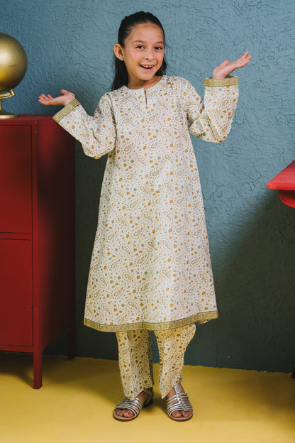 Zellbury Girls | 2 Piece Lawn | Kurta Trouser - 2415 - Libasekhas
