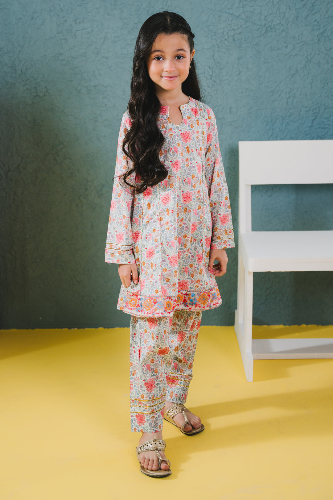 Zellbury Girls | 2 Piece Lawn | Embroidered Kurta Trouser - 2430 - Libasekhas