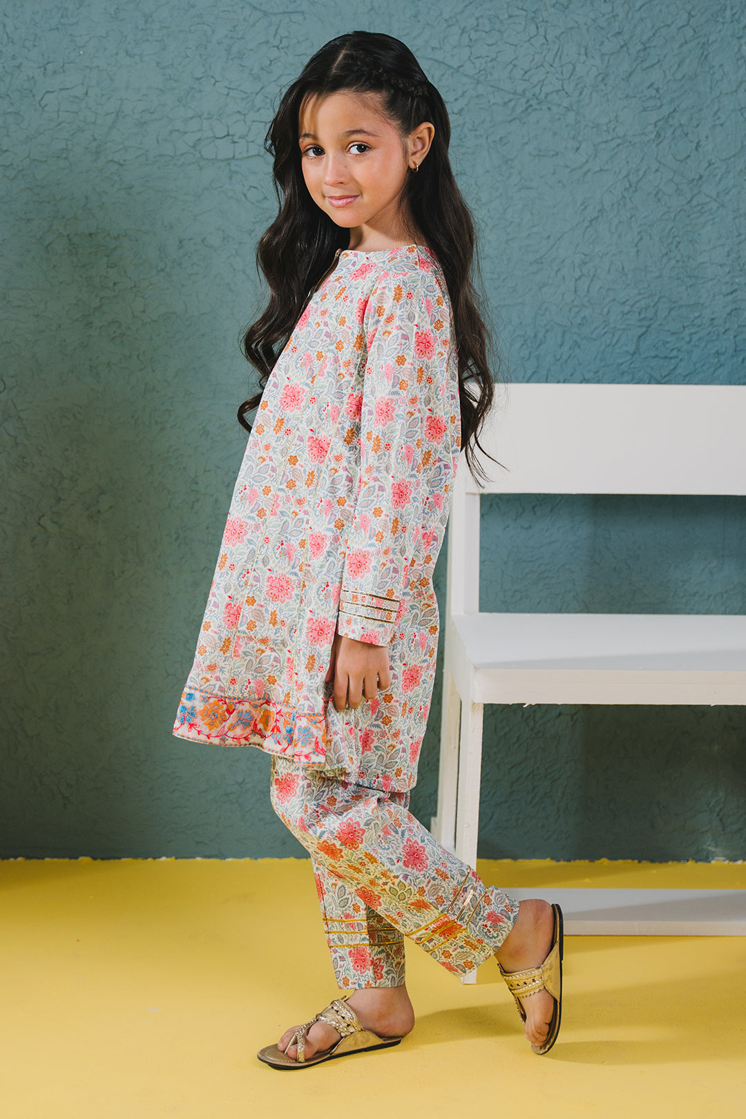 Zellbury Girls | 2 Piece Lawn | Embroidered Kurta Trouser - 2430 - Libasekhas
