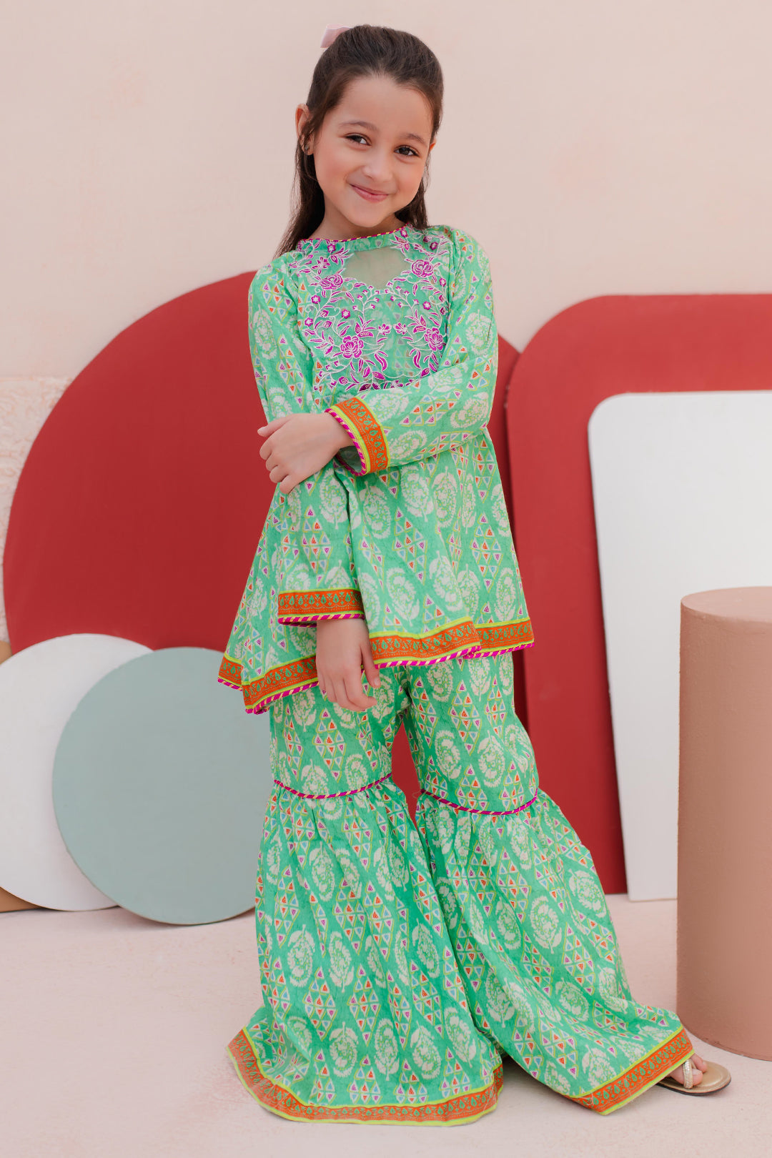 Zellbury Girls | 2 Piece Lawn | Embroidered Kurta Trouser - 2469 - Libasekhas