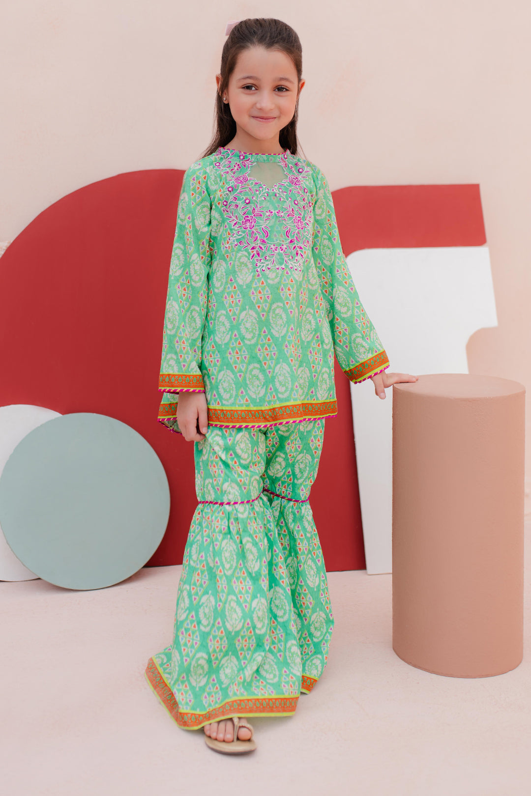 Zellbury Girls | 2 Piece Lawn | Embroidered Kurta Trouser - 2469 - Libasekhas