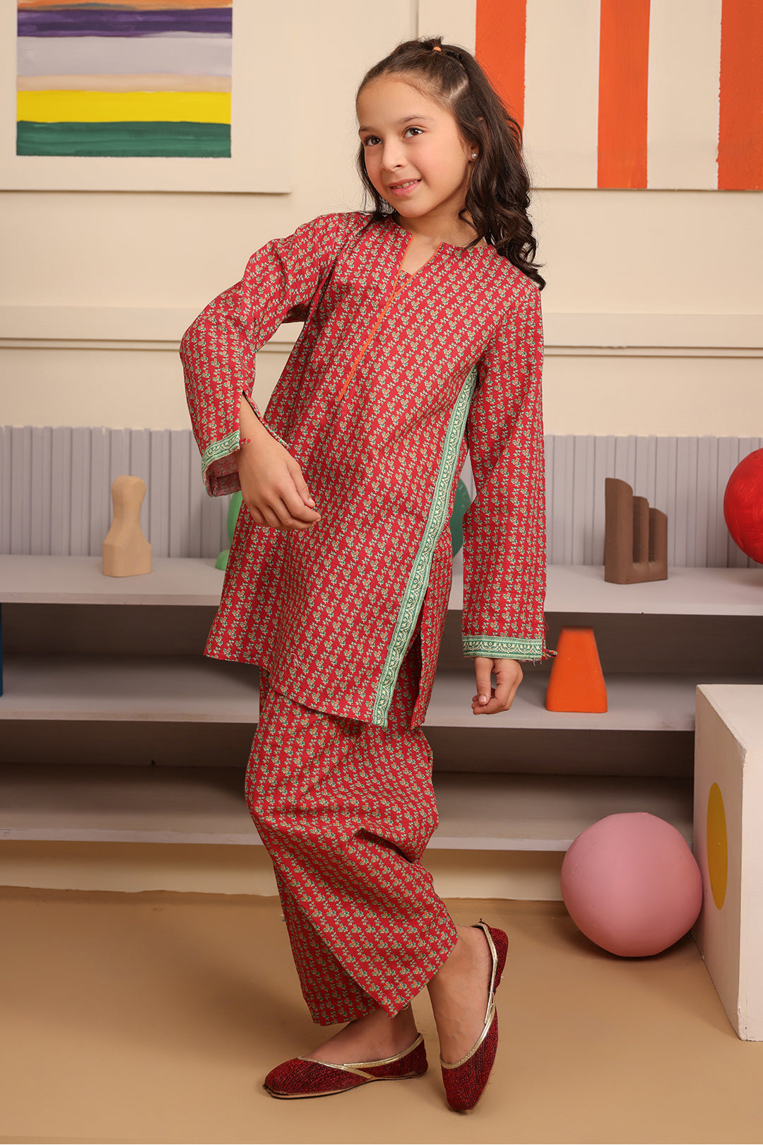 Zellbury Girls | 2 Piece Khaddar | Kurta Trouser - 2787 - Libasekhas