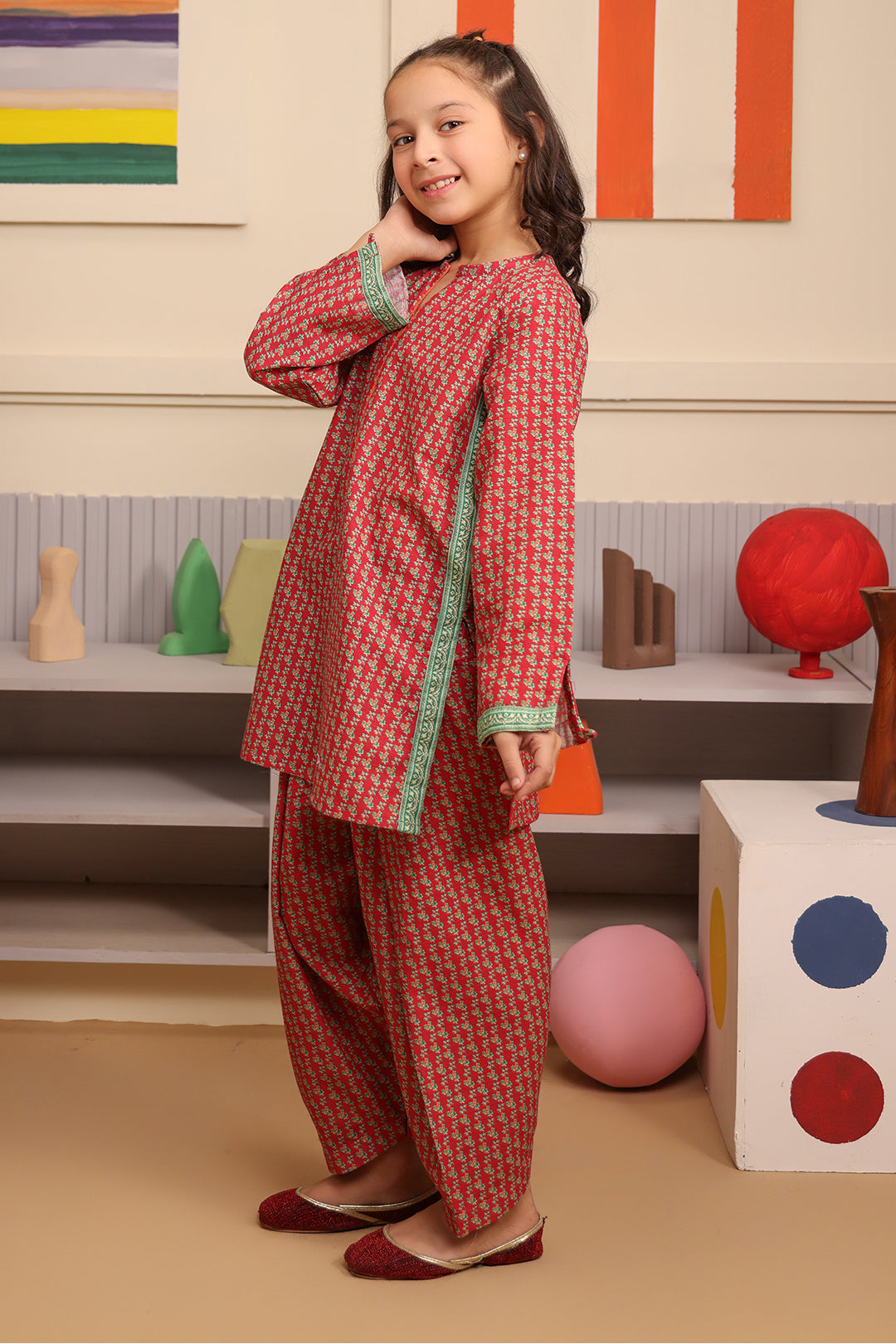 Zellbury Girls | 2 Piece Khaddar | Kurta Trouser - 2787 - Libasekhas