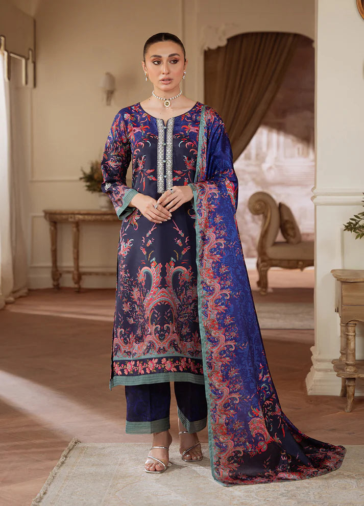Gulaal | Velouré Printed Silk | Midnight Reverie