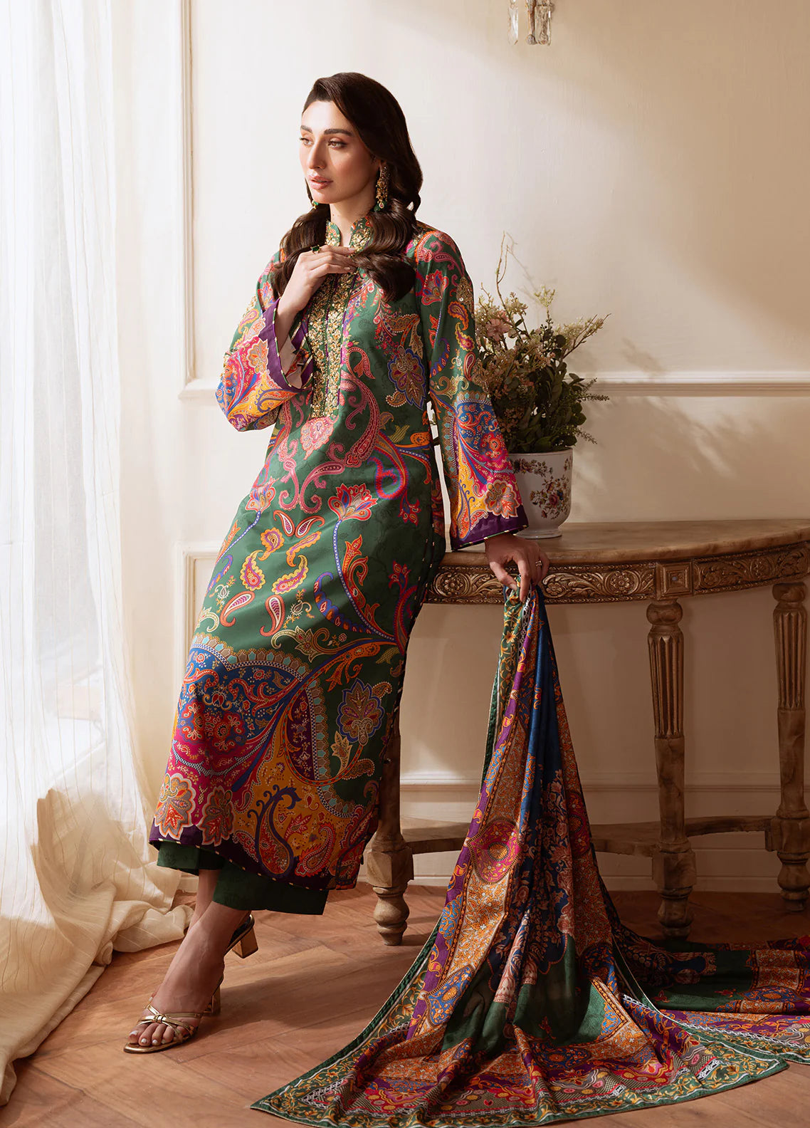 Gulaal | Velouré Printed Silk | Majestic Mosaic