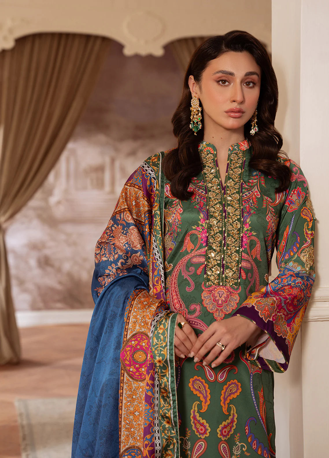 Gulaal | Velouré Printed Silk | Majestic Mosaic