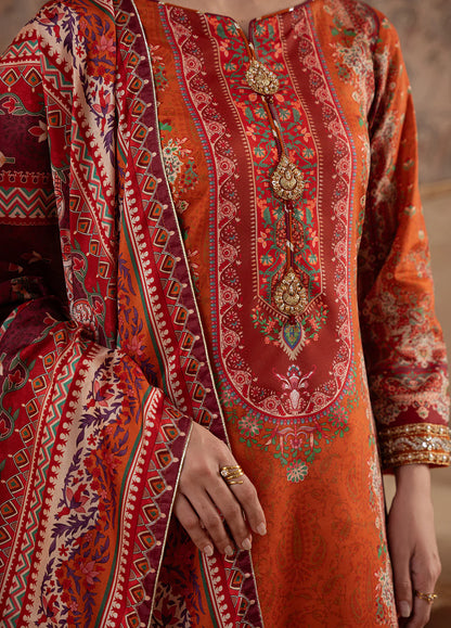 Gulaal | Velouré Printed Silk | Rustic Regalia