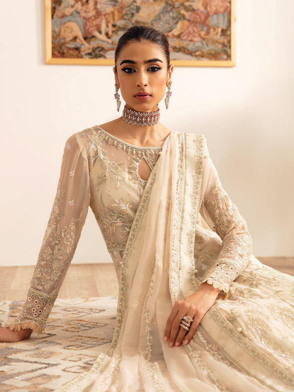 Gulaal | Embroidered Chiffon 23 | ROYALE GL-EC-23V1-01 - House Of Anaya