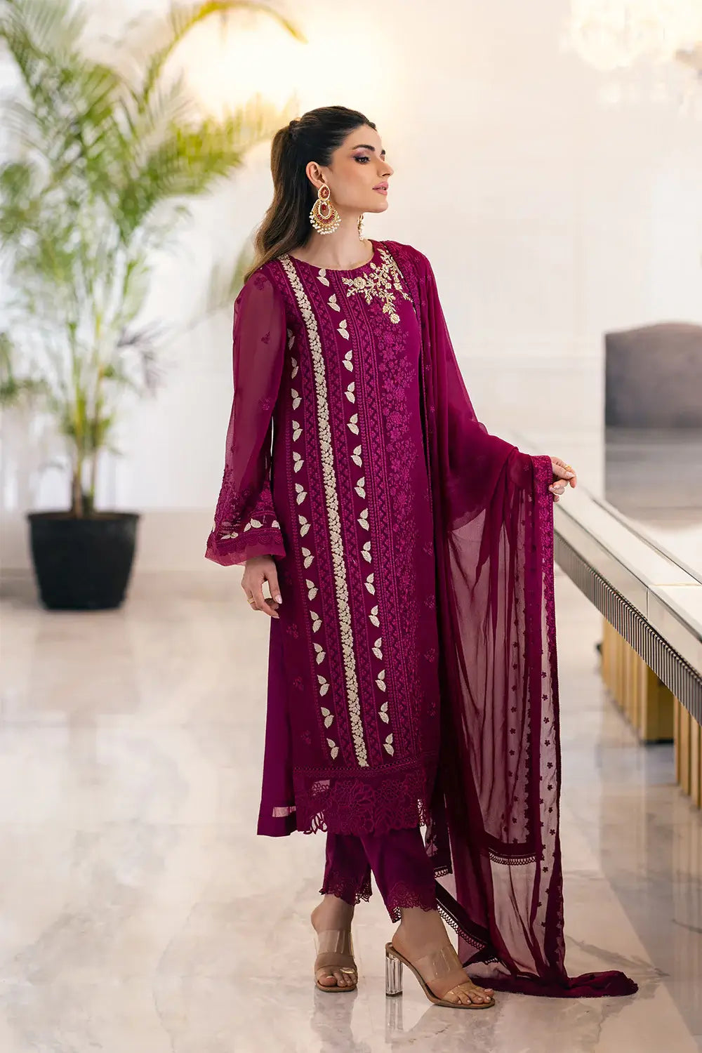 Azure | Embroidered Ensembles 23 | Glooming Diva - House Of Anaya