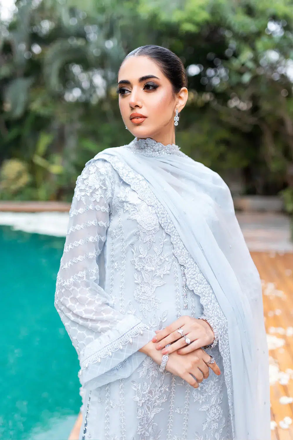 Azure | Embroidered Formals | Granite Grace - House Of Anaya