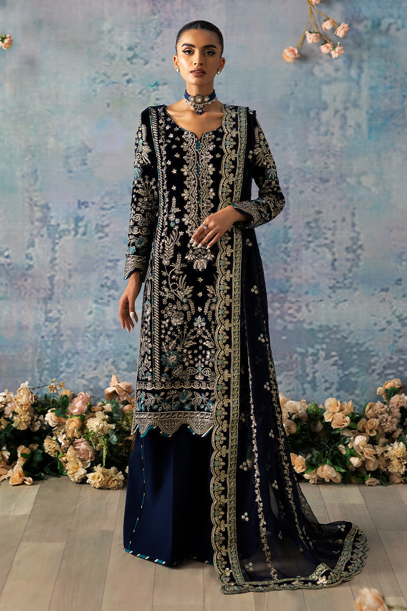 Gulaal | Celeste Velvet 24 | Azure - House Of Anaya