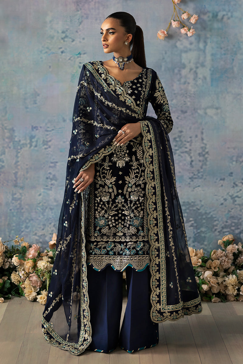 Gulaal | Celeste Velvet 24 | Azure - House Of Anaya