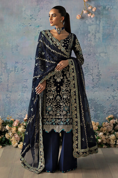 Gulaal | Celeste Velvet 24 | Azure - House Of Anaya