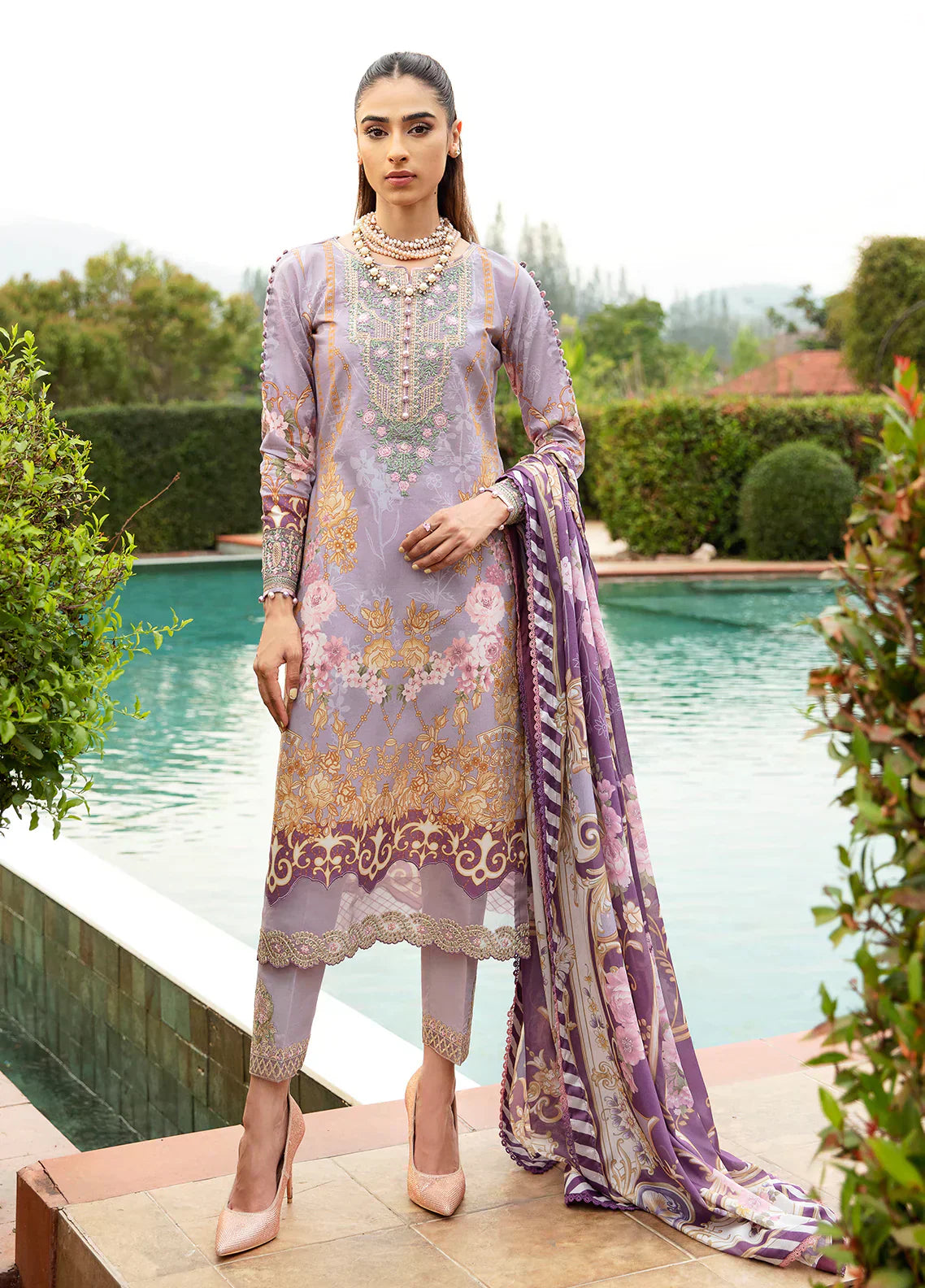 Gulaal | Springtime Ballet | LAVANDE (GL-L-24V1-05) - House Of Anaya