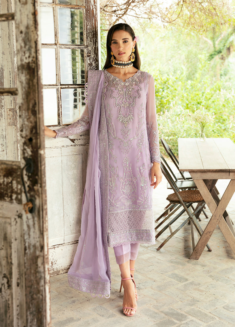 Gulaal | Embroidered Chiffon Eid Collection | VIOLA - House Of Anaya