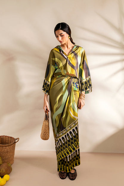 Saira Rizwan | Silk Coords 25 | GOLDEN GUAVA - SRSP-25-07