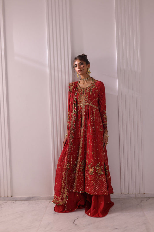 Dhanak | DHANAK COUTURE | Maysha:  SS24HF-3017 RUST 3Pcs