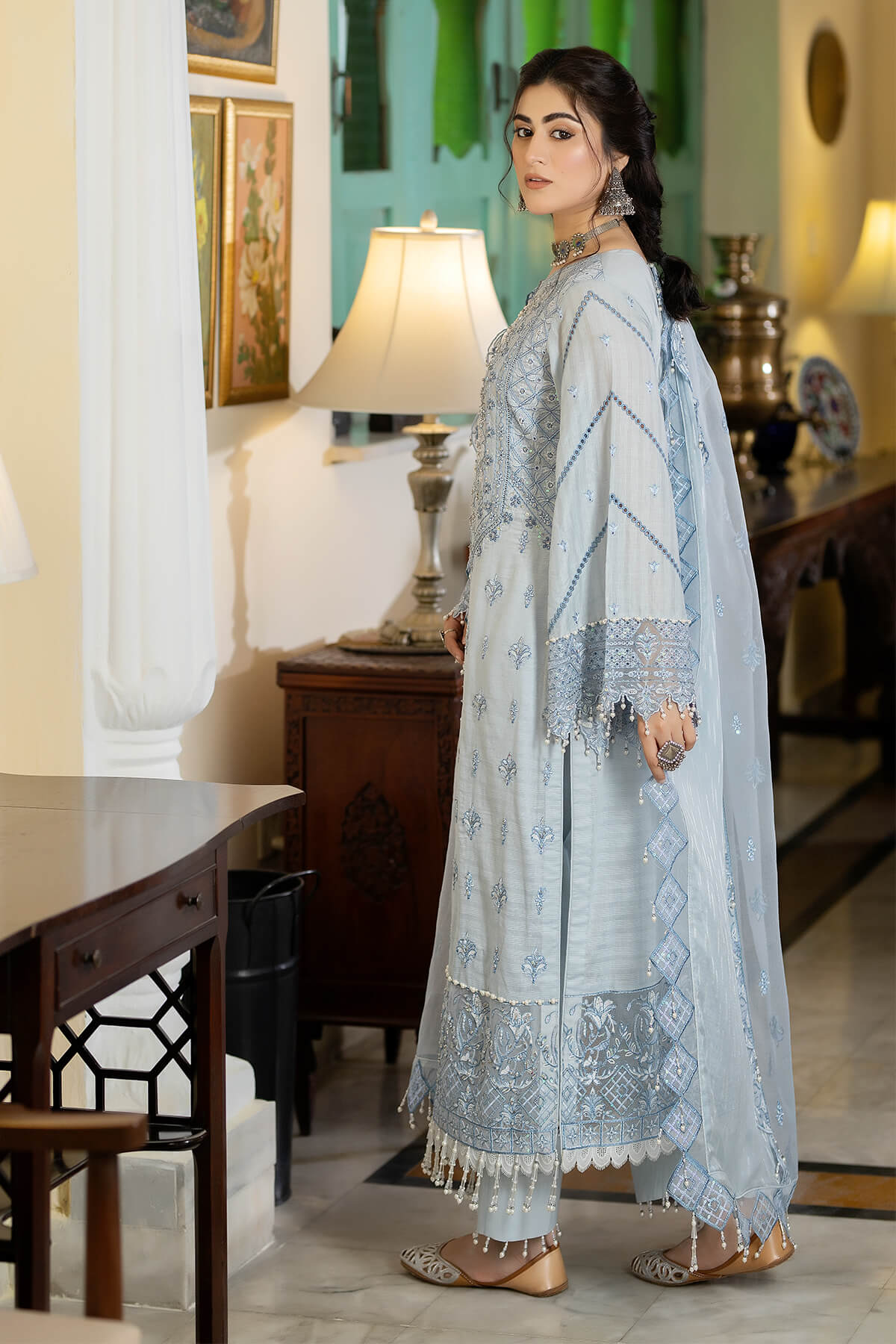 Raeesa Premium | Kimora Lawn Collection | Kimora | HL-11 Koyel - House Of Anaya