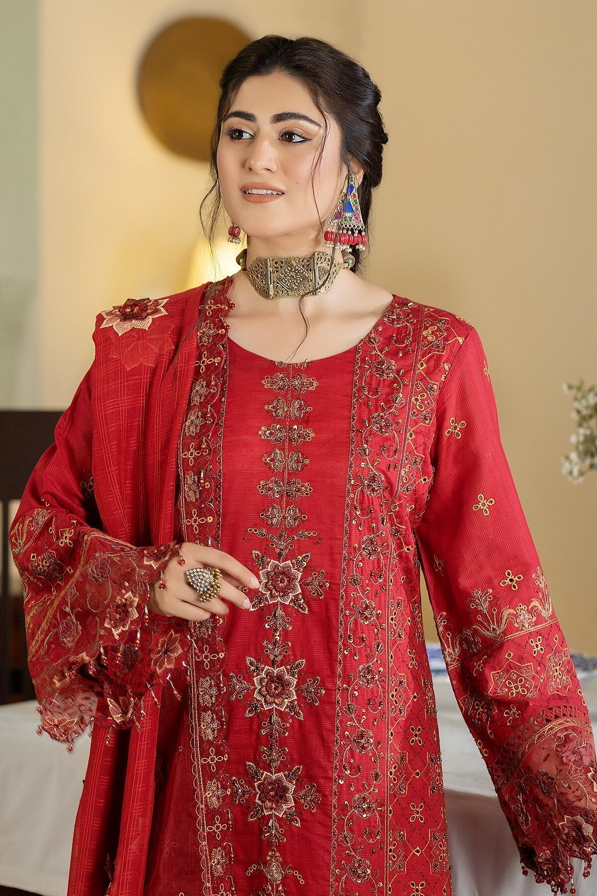 Raeesa Premium | Kimora Lawn Collection | Kimora | HL-14 Nora - House Of Anaya