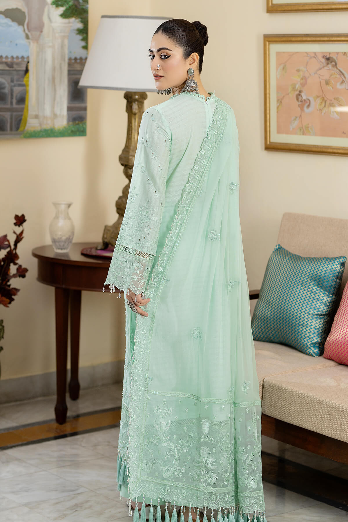 Raeesa Premium | Kimora Lawn Collection | Kimora | HL-15 Aysel - House Of Anaya