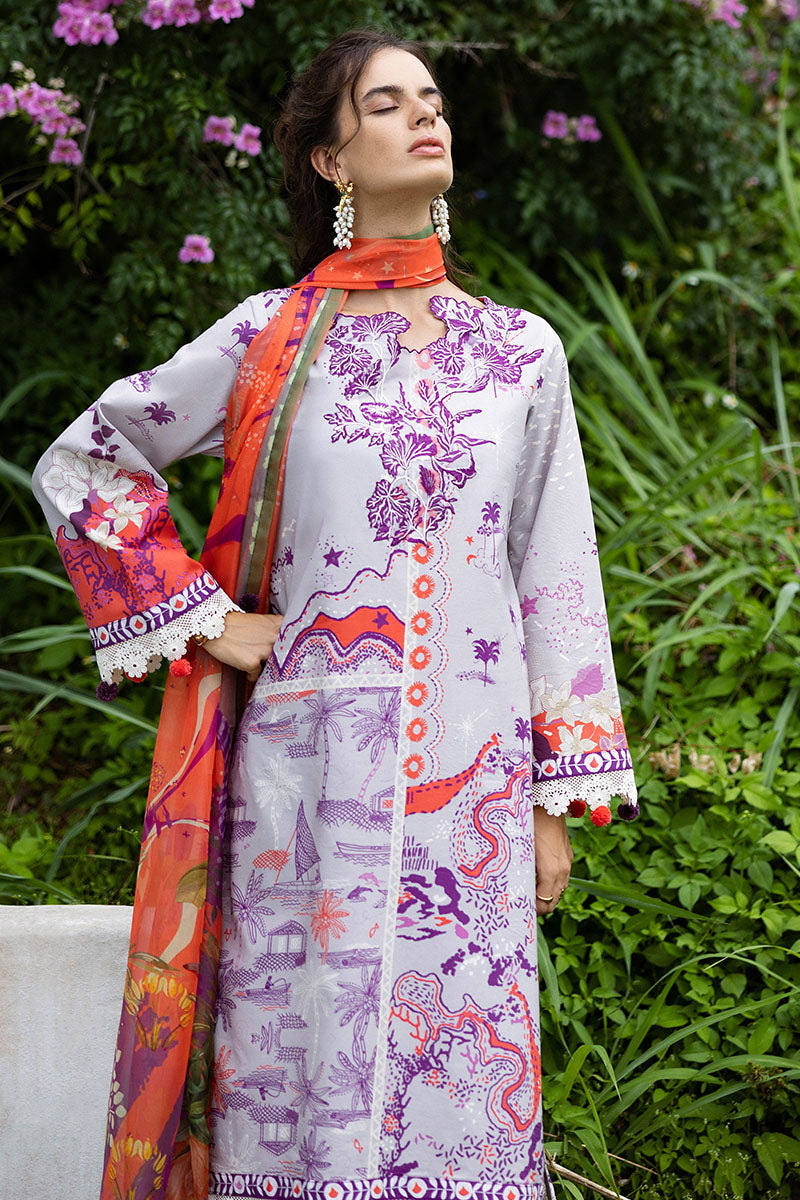 Mushq | Mirasol Printed Cambric | Luna Plata