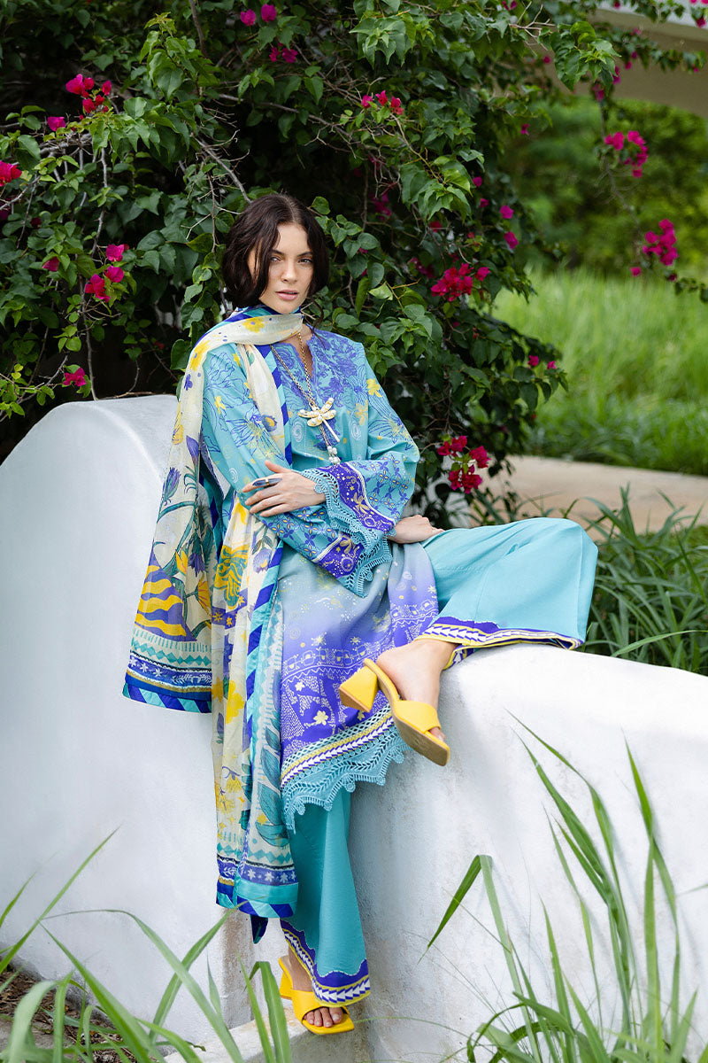 Mushq | Mirasol Printed Cambric | Mar Azul