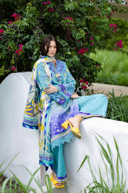 Mushq | Mirasol Printed Cambric | Mar Azul