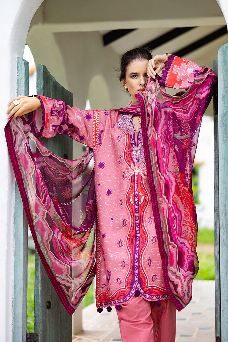 Mushq | Mirasol Printed Cambric | Coral Mar