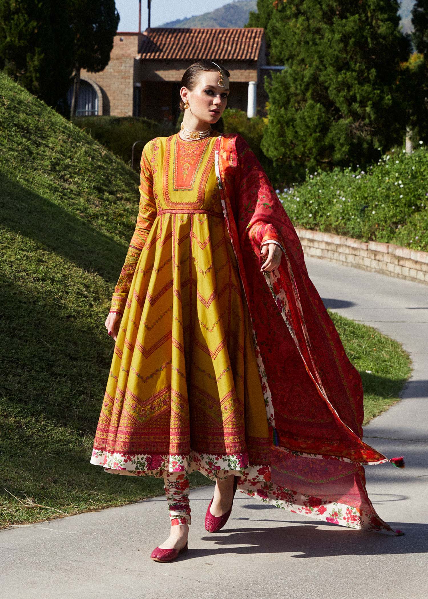 Hussain Rehar | Zaiba-Eid Lawn Collection24 | Sunehri - House Of Anaya