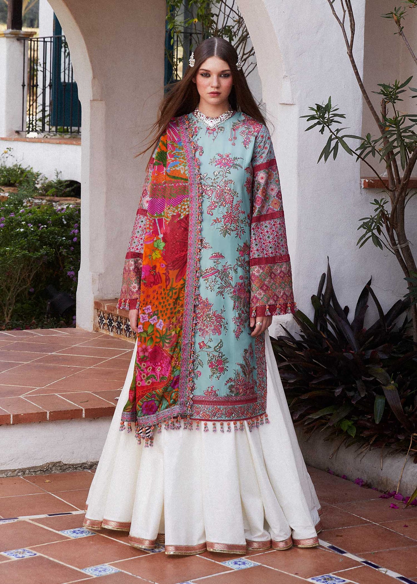 Hussain Rehar | Eid Luxury Lawn SS/24 | Floret - House Of Anaya