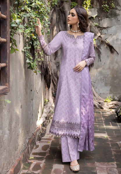 Jahanara by Iznik Embroidered Slub Khaddar 3Pc Suit IJK-01 - House Of Anaya