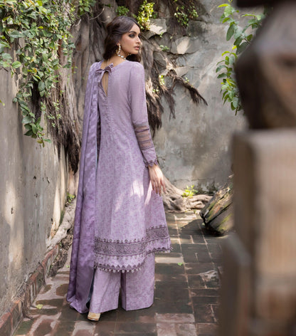 Jahanara by Iznik Embroidered Slub Khaddar 3Pc Suit IJK-01 - House Of Anaya