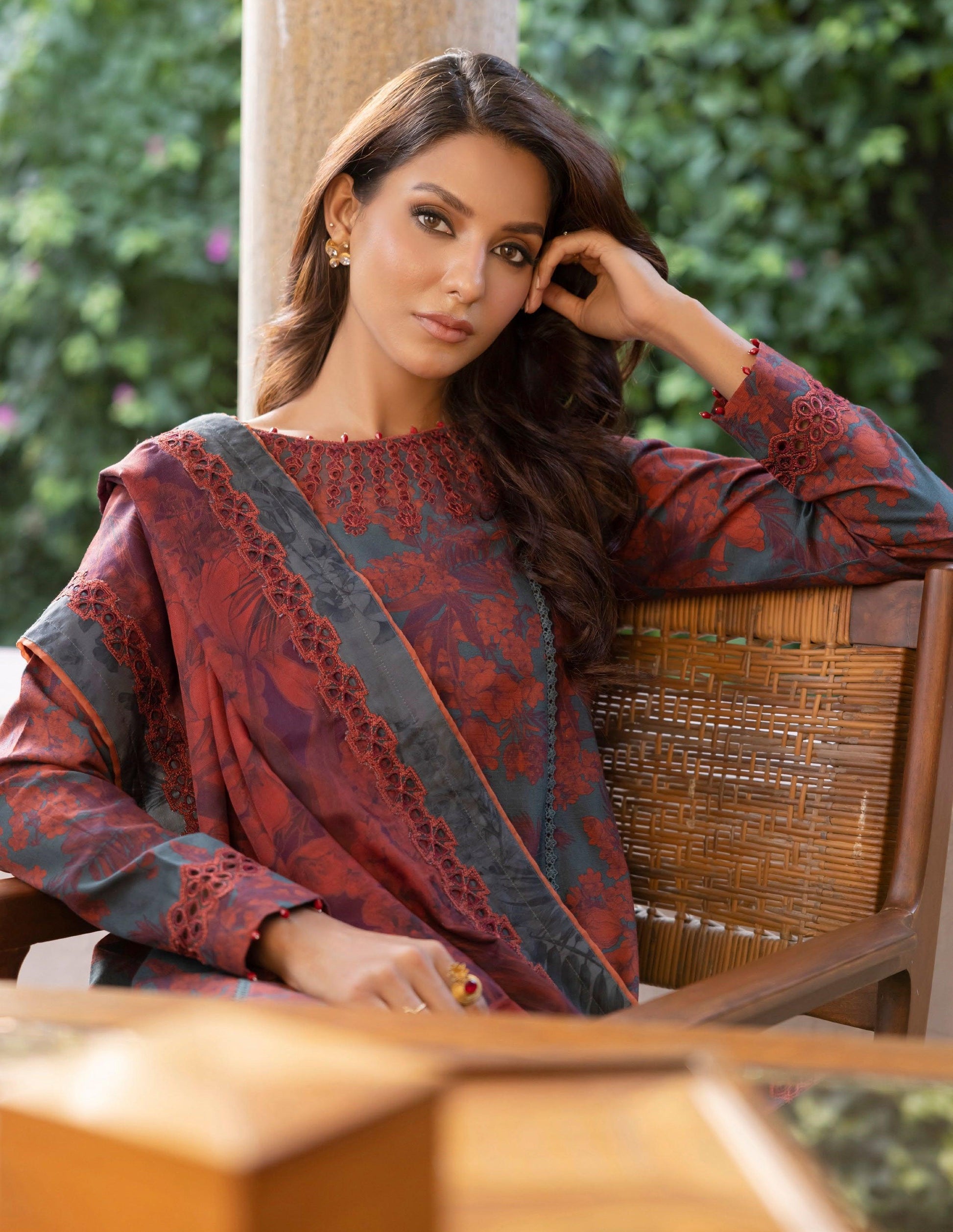 Jahanara by Iznik Embroidered Slub Khaddar 3Pc Suit IJK-10 - House Of Anaya