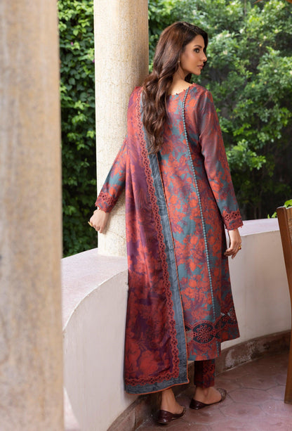 Jahanara by Iznik Embroidered Slub Khaddar 3Pc Suit IJK-10 - House Of Anaya