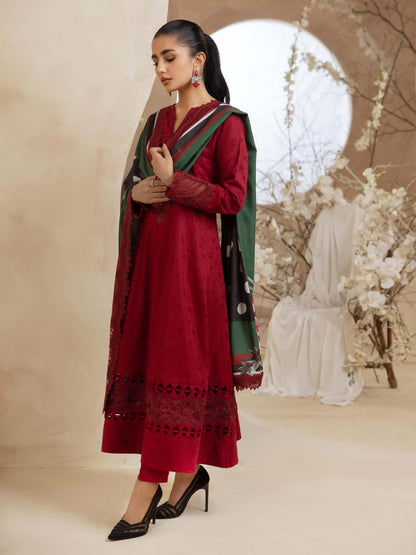 IZNIK Embroidered Winter Viscose 3Pc Suit ILW-01 Fiorella - House Of Anaya