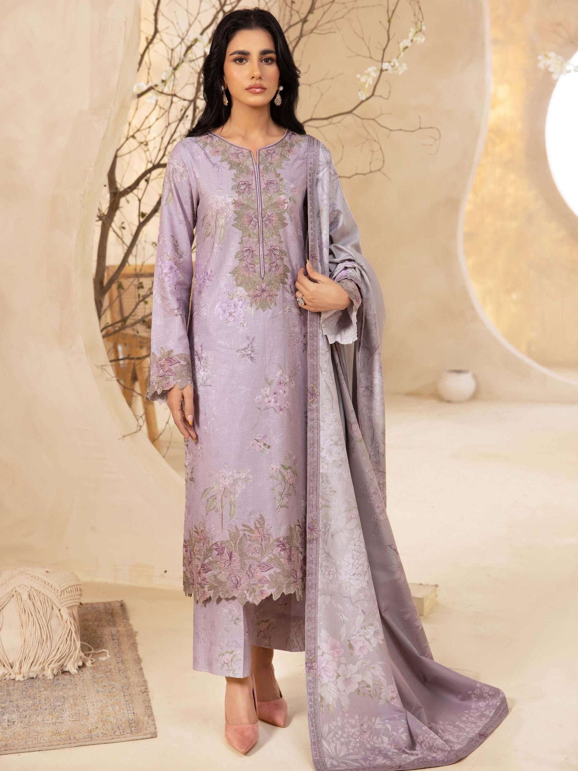 IZNIK Embroidered Winter Viscose 3Pc Suit ILW-05 Anais - House Of Anaya