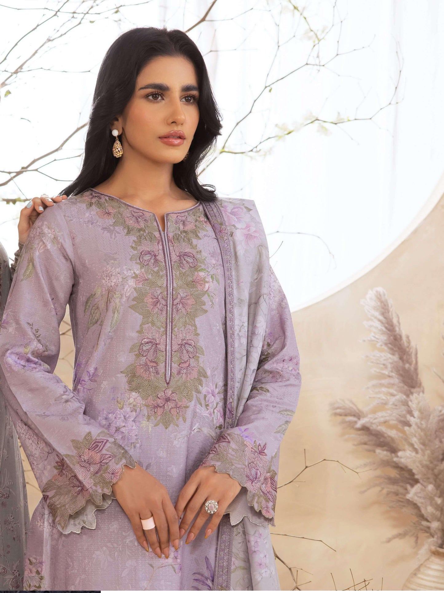 IZNIK Embroidered Winter Viscose 3Pc Suit ILW-05 Anais - House Of Anaya