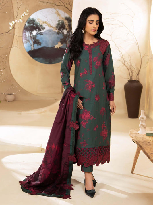 IZNIK Embroidered Winter Viscose 3Pc Suit ILW-08 Carina - House Of Anaya