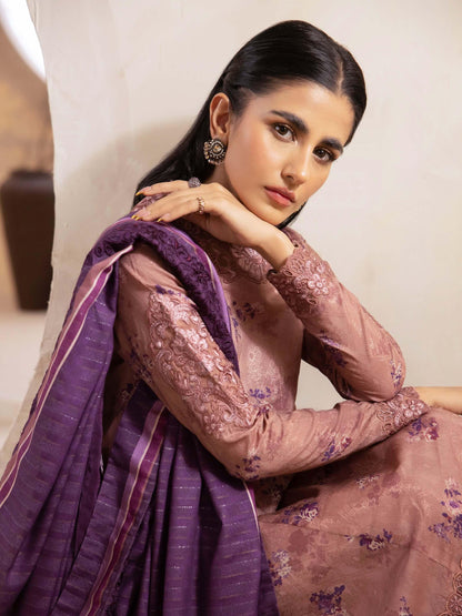 IZNIK Embroidered Winter Viscose 3Pc Suit ILW-09 Edwin - House Of Anaya