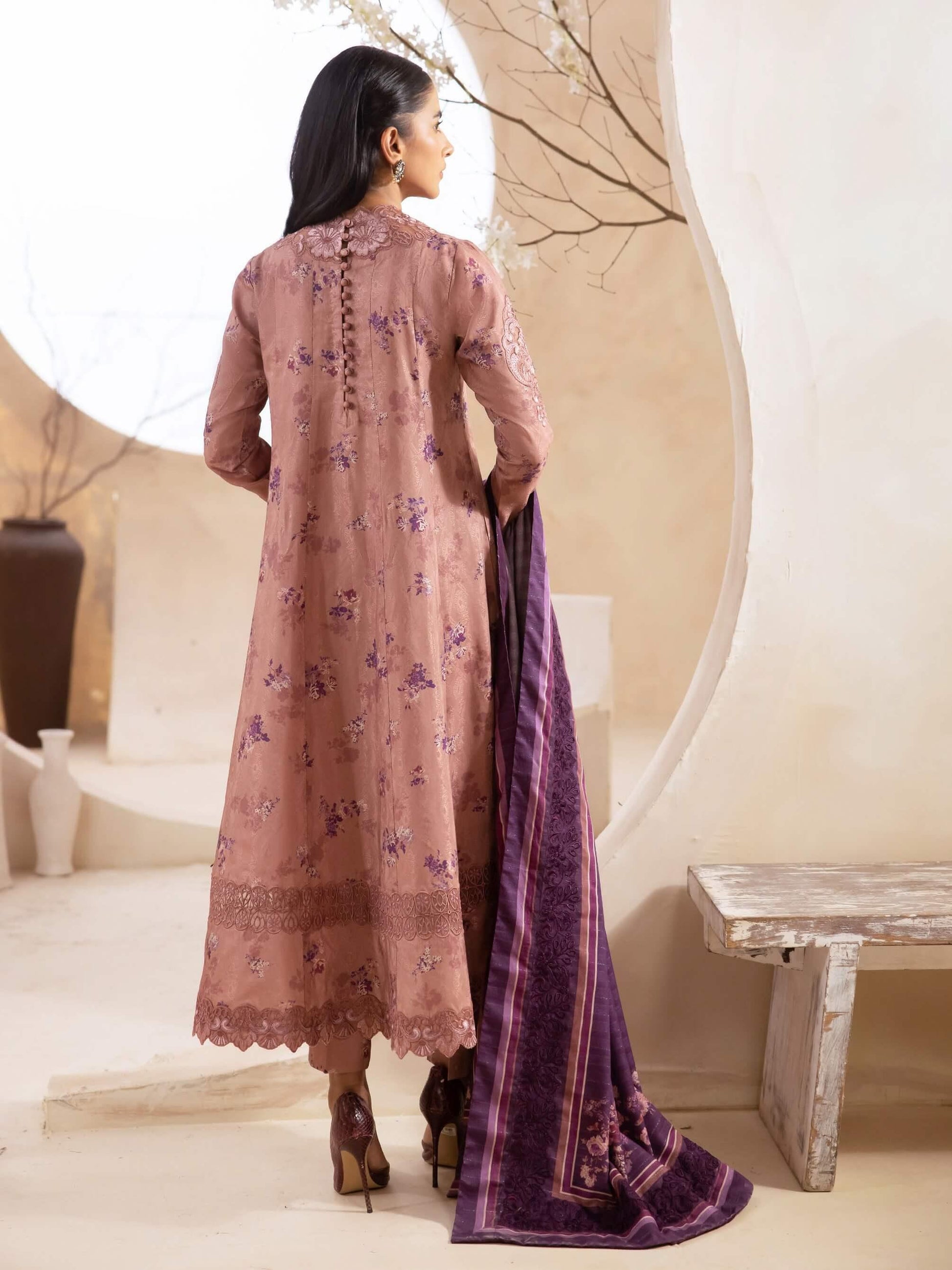 IZNIK Embroidered Winter Viscose 3Pc Suit ILW-09 Edwin - House Of Anaya