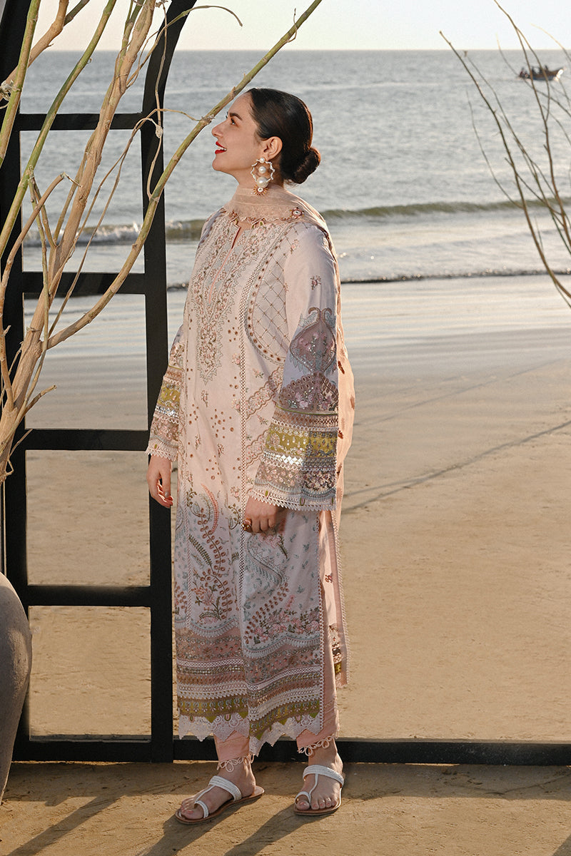 Qalamkar - SAAHIL LUXURY LAWN’23 - SP-14 BRIA - TC-357 - Riwayat-e-khas