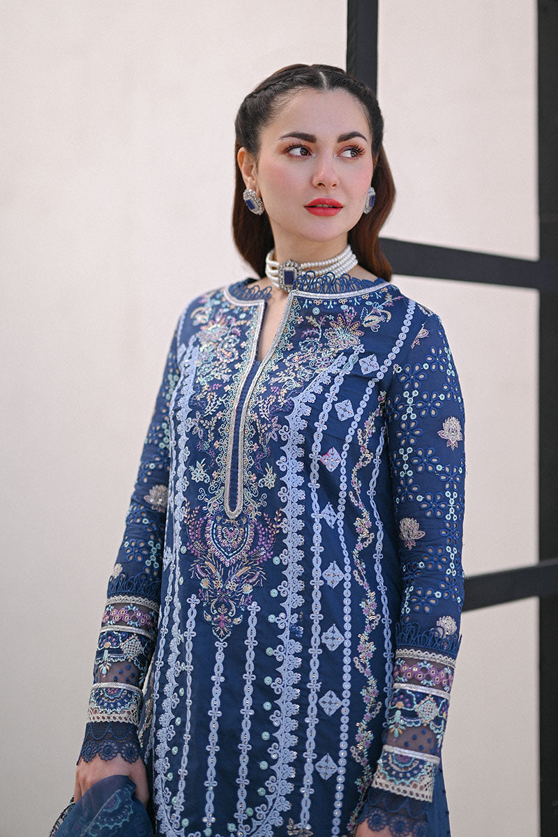 Qalamkar - SAAHIL LUXURY LAWN’23 - SP-06 KIRAL - TC-327 - Riwayat-e-khas