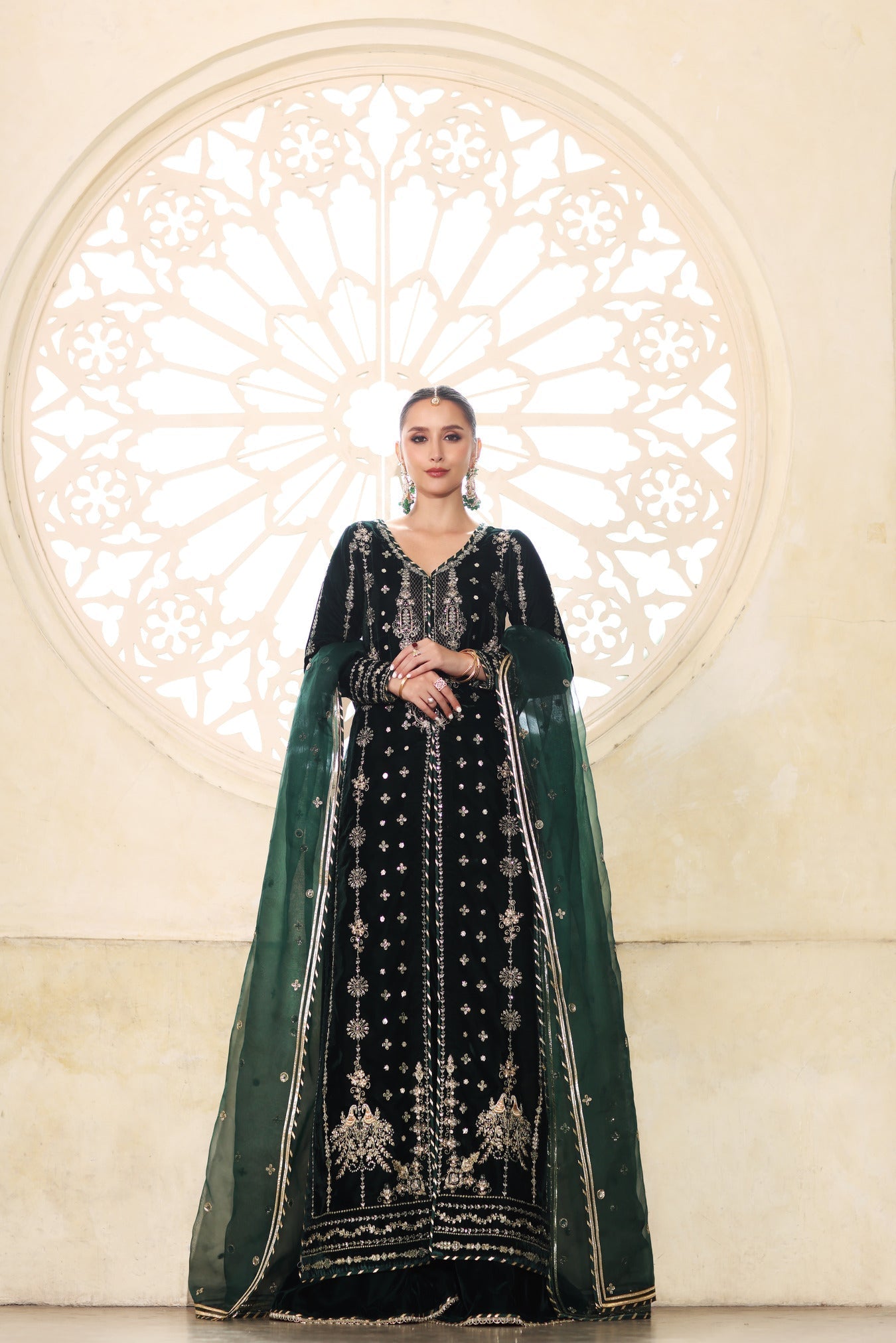 Noor by Saadia Asad | Handcrafted Velvet 25 |Zamurrud