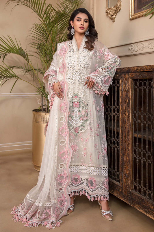 MARIA B Off White BD-2604 MBROIDERED - Riwayat-e-khas