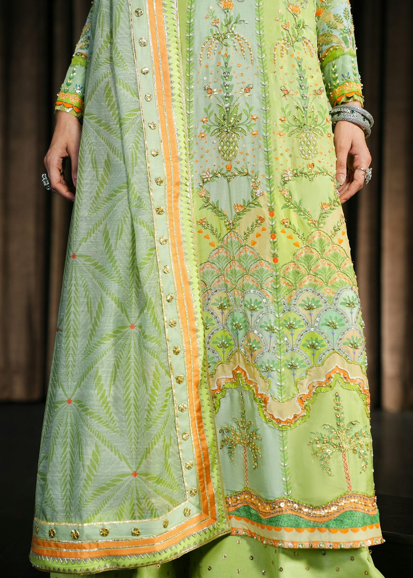 Crimson | Crimson Eid Prints | Rangralli - Lime