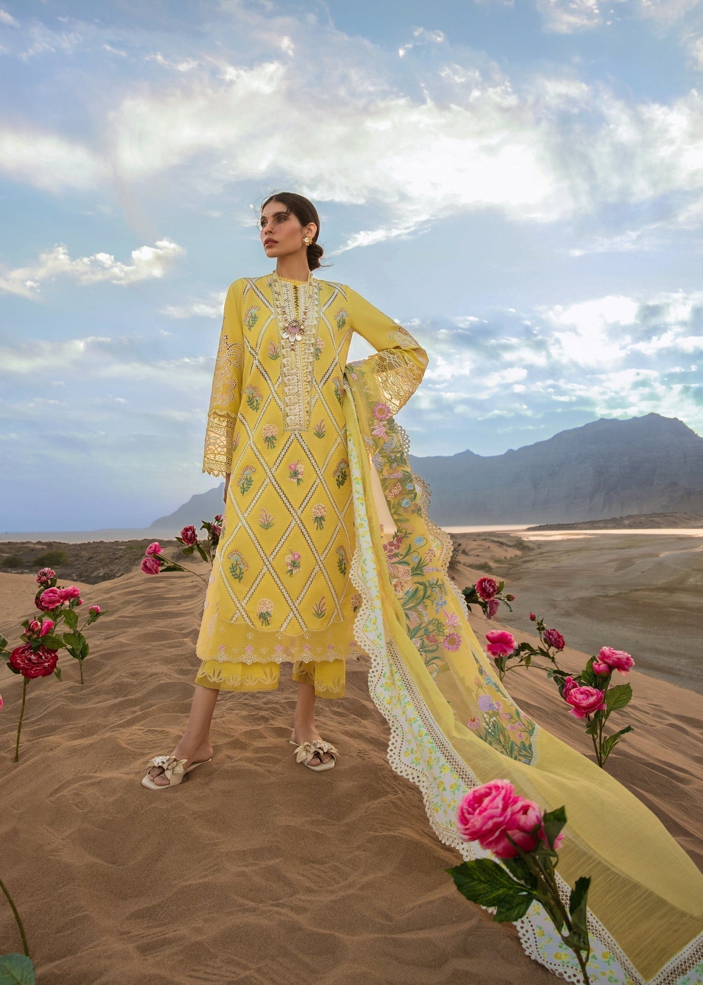 CRIMSON Embroidered Lawn Summer Collection D1-B - Riwayat-e-khas