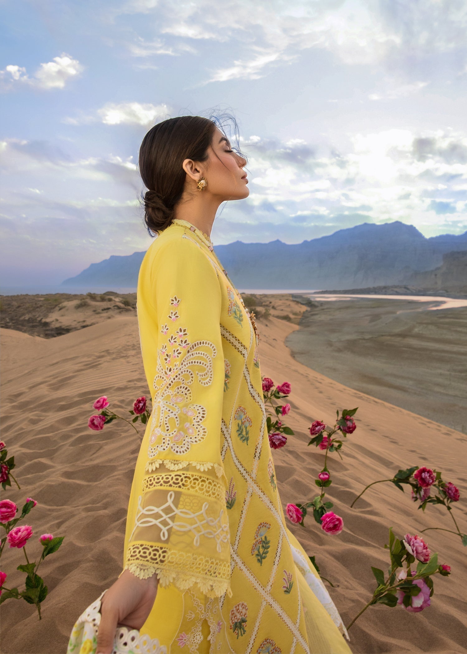 CRIMSON Embroidered Lawn Summer Collection D1-B - Riwayat-e-khas