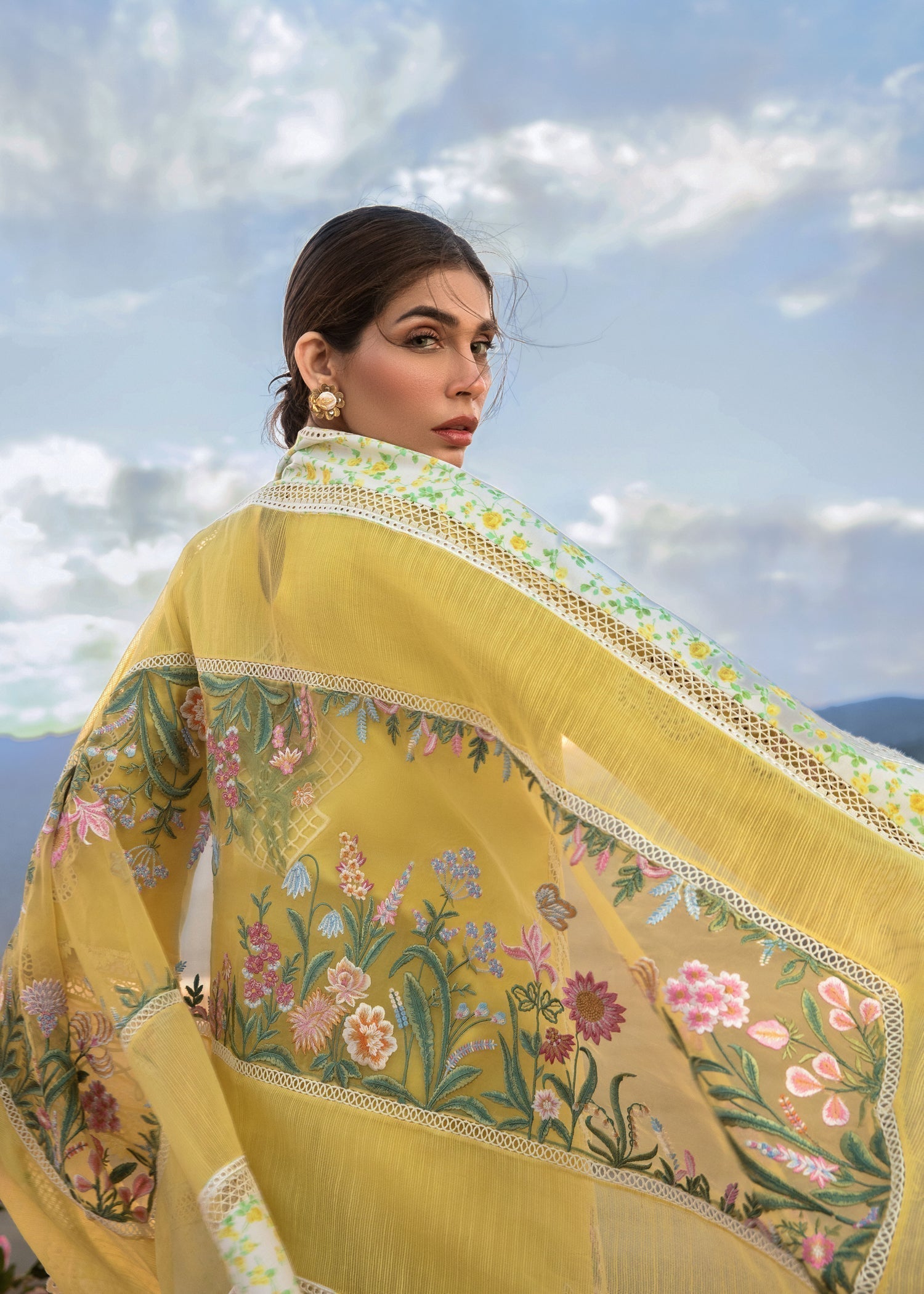 CRIMSON Embroidered Lawn Summer Collection D1-B - Riwayat-e-khas