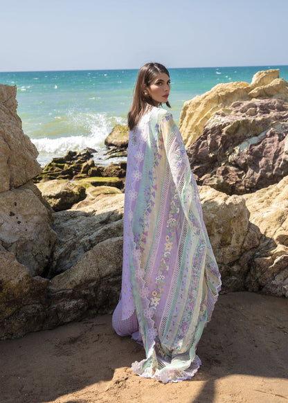 CRIMSON LUXURY LAWN SUMMER POSETTES - D2 B - Riwayat-e-khas